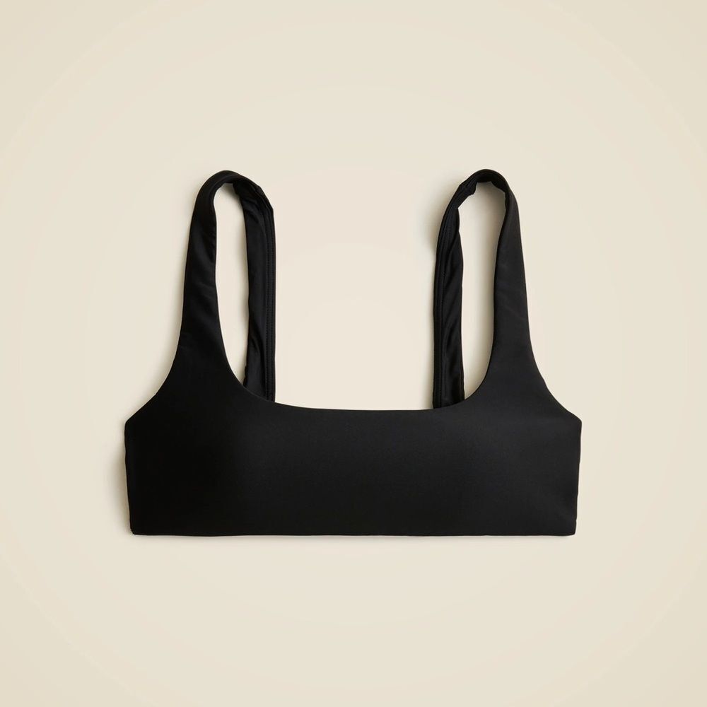 NWT J CREW Claudia bikini top in Classic Sculpt IN BLACK - Picture 3 of 9